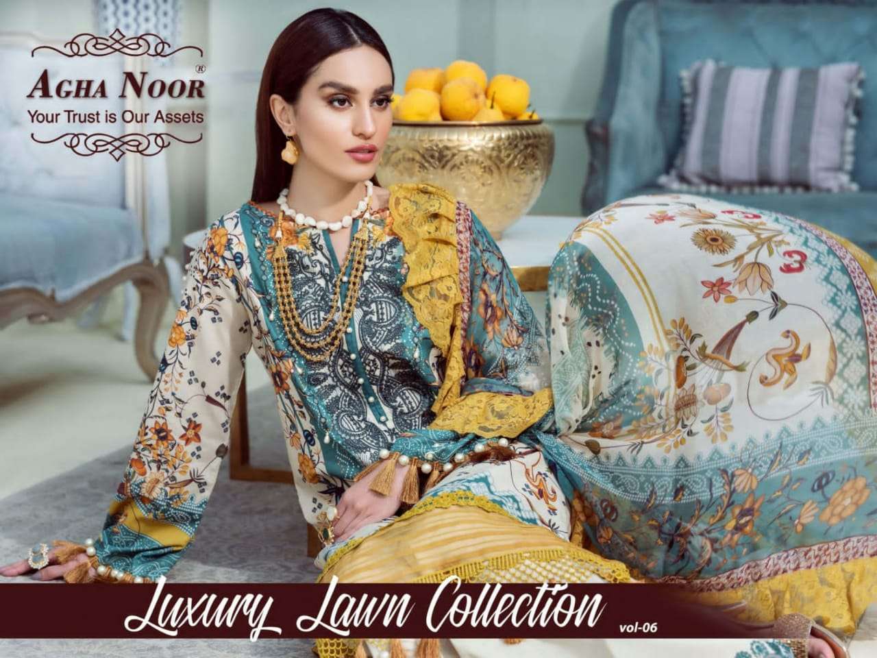 AGHA NOOR LUXURY LAWN COLLECTION VOL 6 
