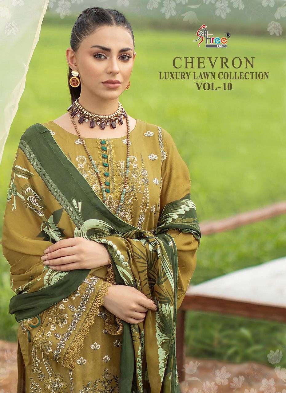 SHREE FABS CHEVRON LUXURY LAWN COLLECTION VOL 10