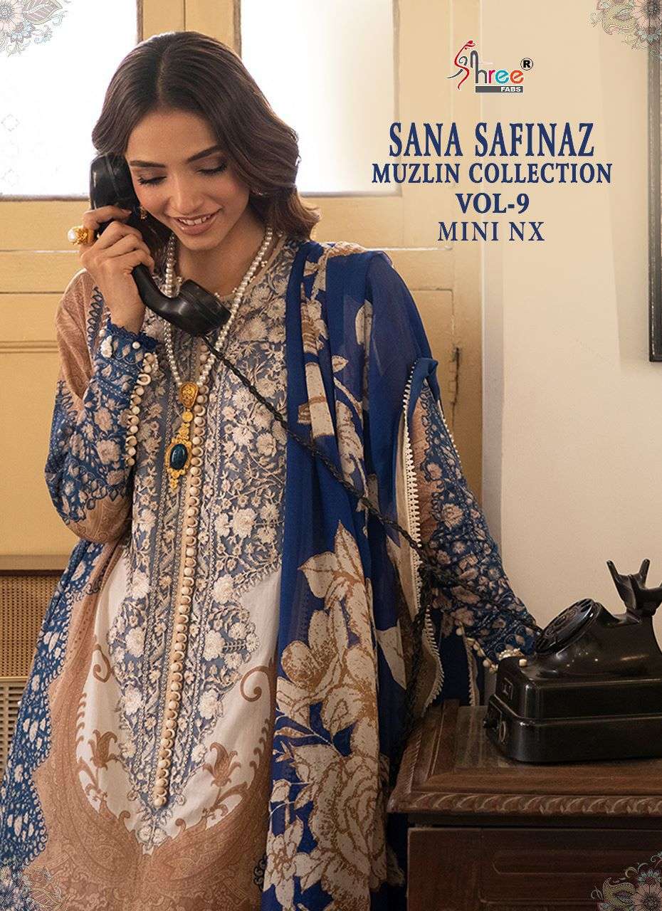 SHREE FABS SANA SAFINAZ MUZLIN COLLECTION VOL 9 MINI NX