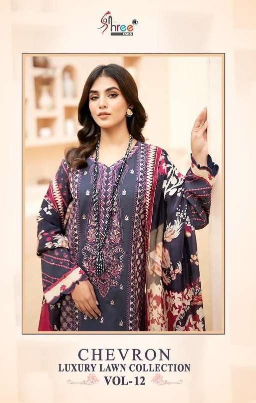 SHREE FABS CHEVRON LUXURY LAWN COLLECTION VOL 12NX