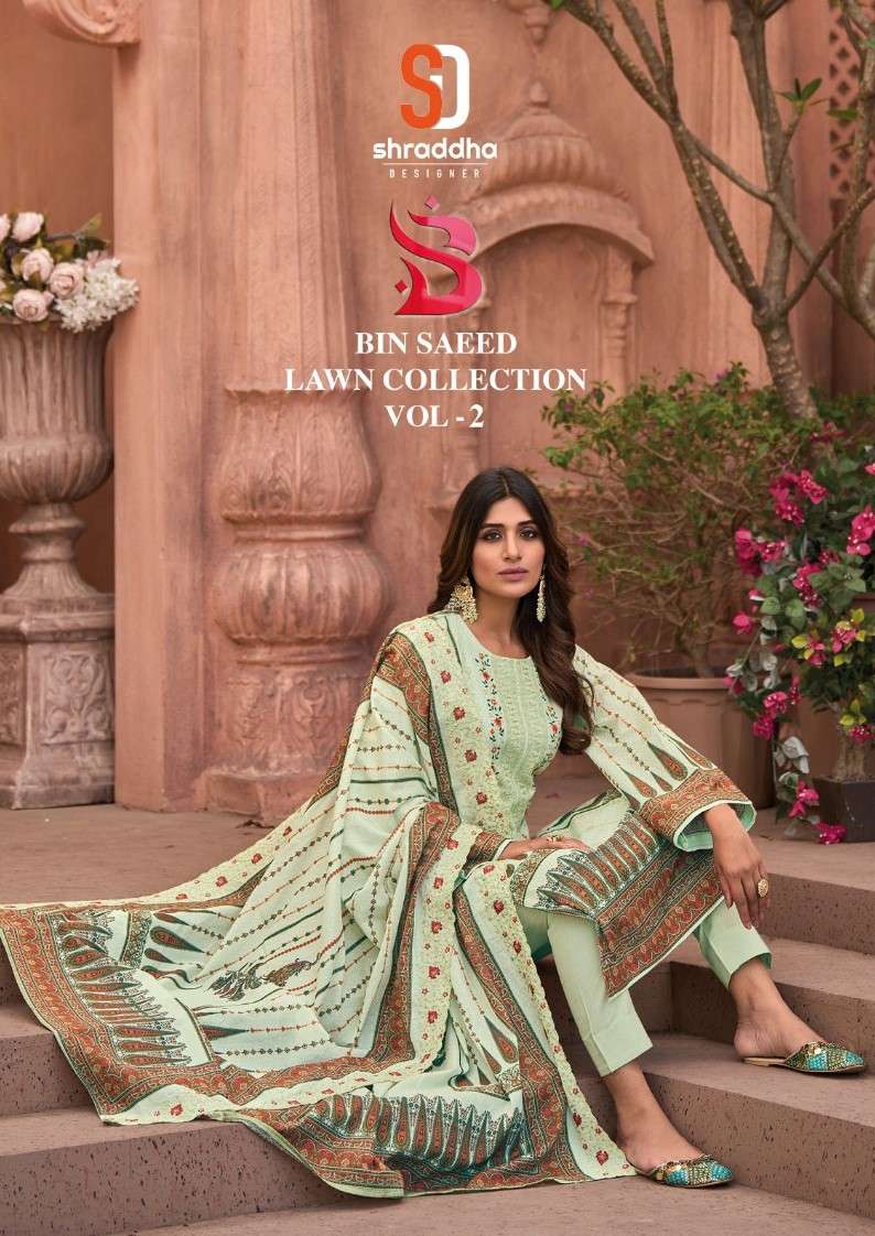 SHARADDHA DESIGNER BIN SAEED LAWN COLLECTION VOL 2 