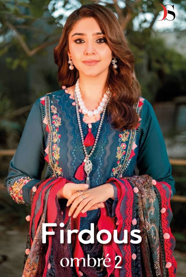 DEEPSY SUITS FIRDOUS OMBRE EMBROIDERED VOL 2
