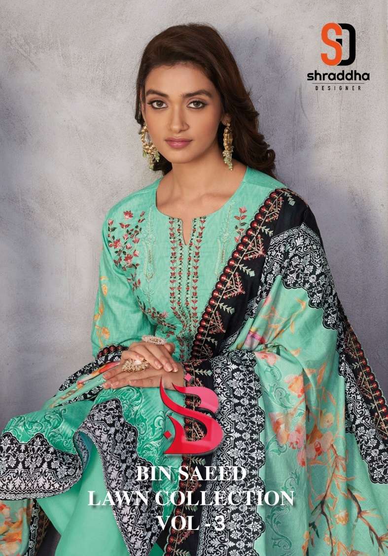 SHARADDHA DESIGNER BIN SAEED LAWN COLLECTION VOL 3