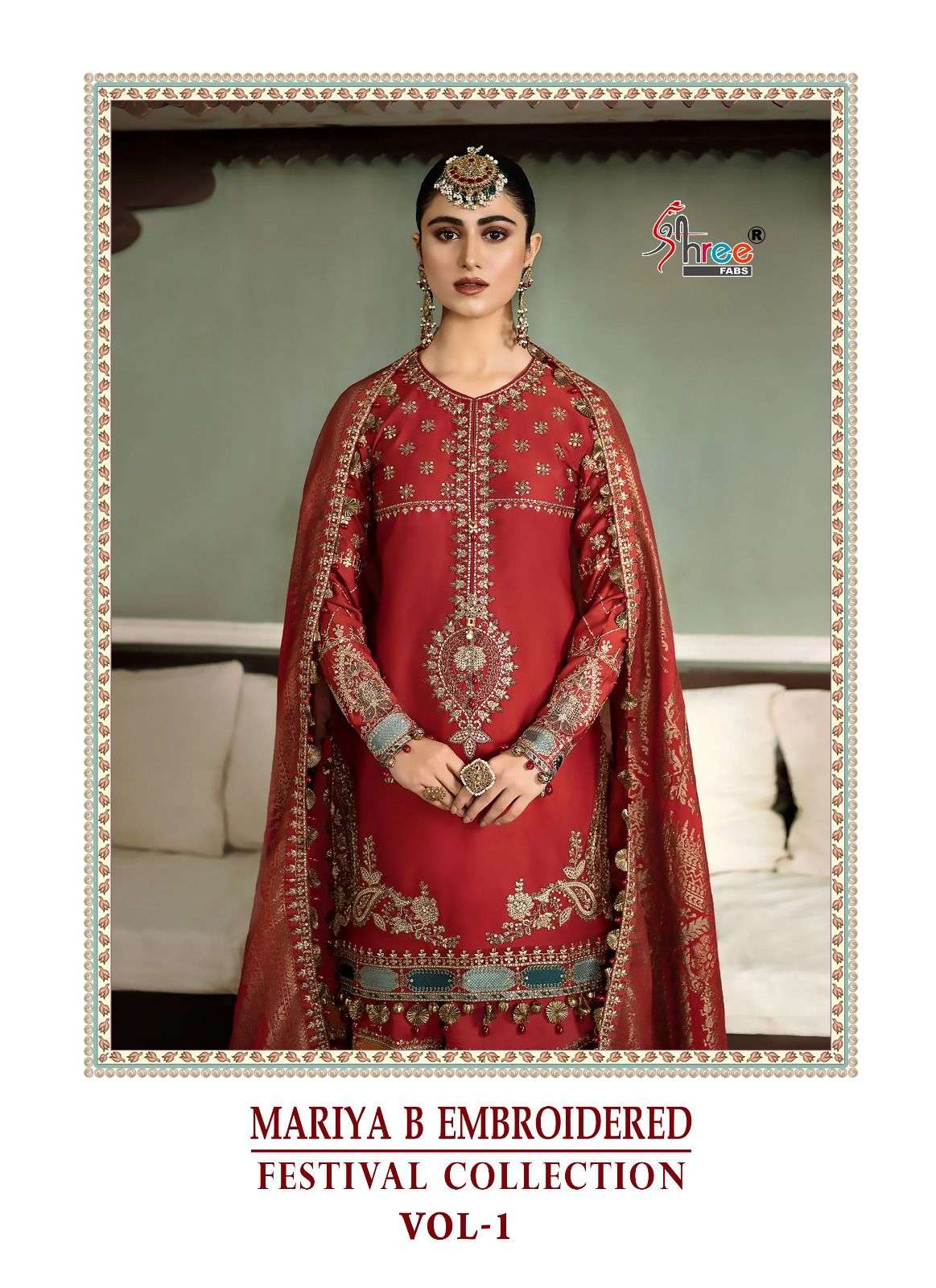 SHREE FABS MARIA B EMBROIDERED FESTIVAL COLLECTION VOL 1