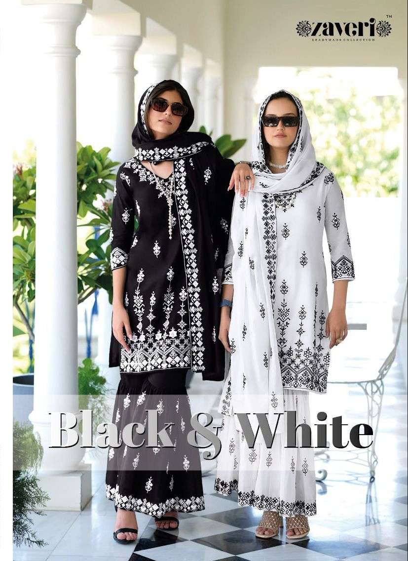 ZAVERI WOMEN BEAUTY BLACK & WHITE 