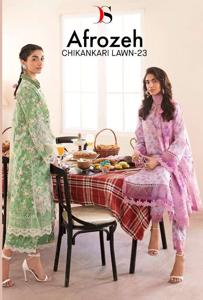 DEEPSY SUITS AFREOZEH CHIKANKARI LAWN 23