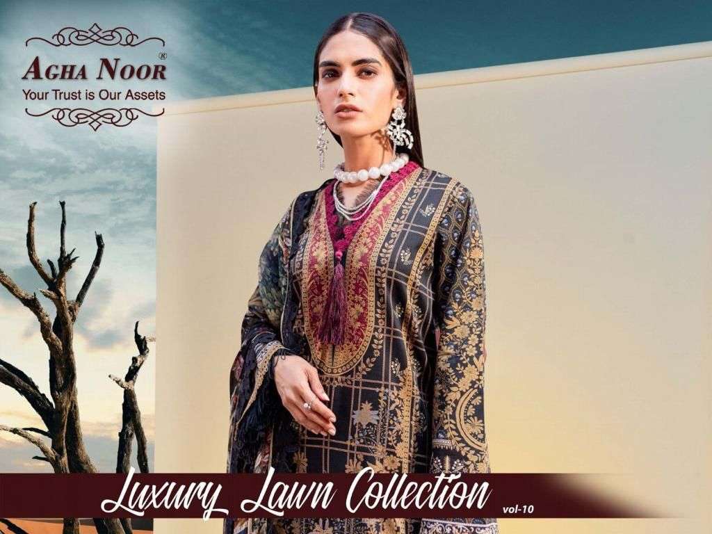 AGHA NOOR LUXURY LAWN COLLECTION VOL 10