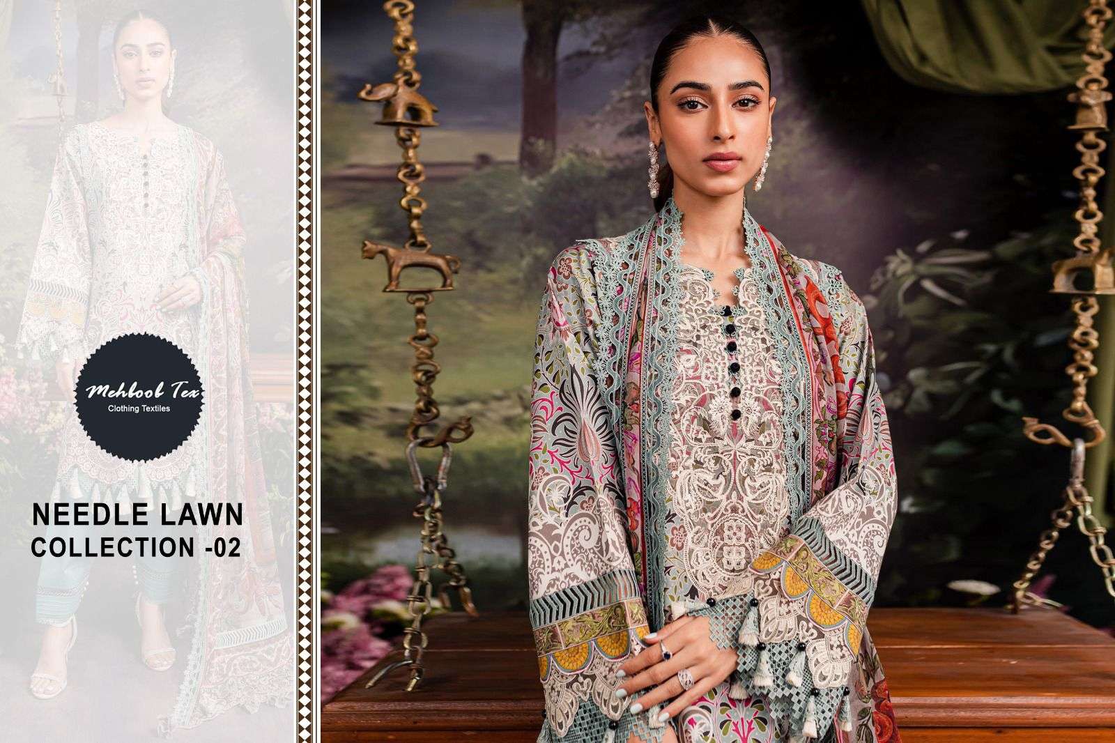 MEHBOOB TEX NEEDLE LAWN COLLECTION VOL 2 