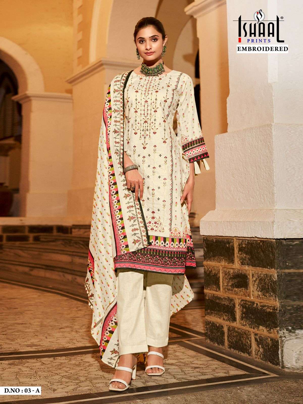 ISHAAL PRINTS EMBROIDERED D NO 03 