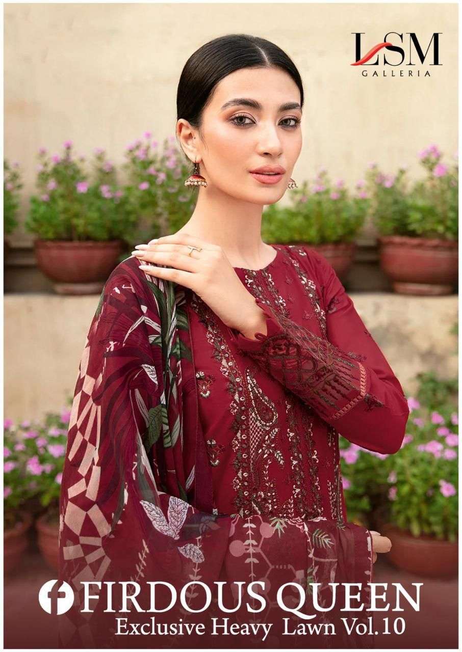 FIRDOUS QUEEN LAWN VOL 10 READY MADE COLLECTION