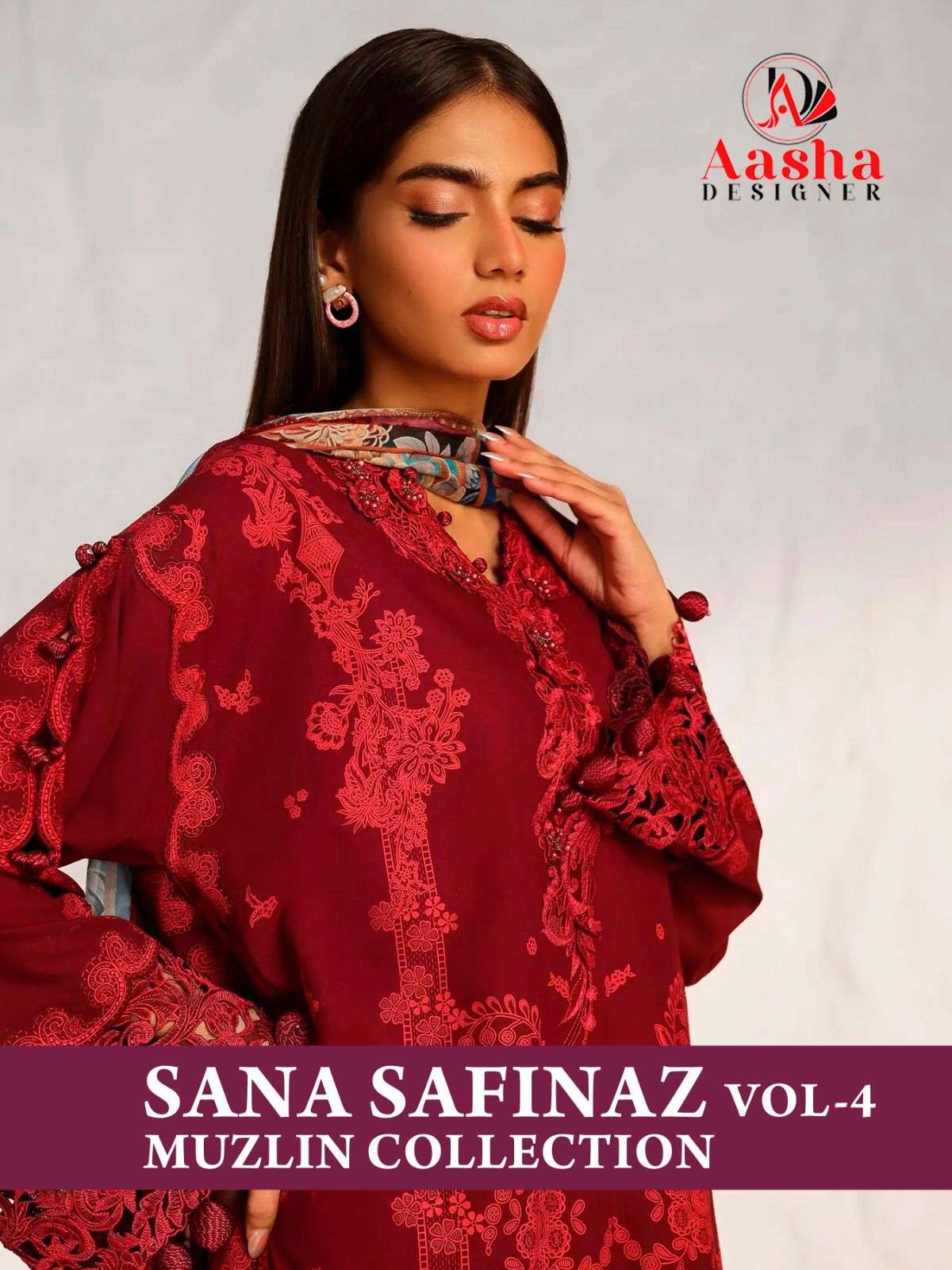 AASHA DESIGNER SANA SAFINAZ MUZLIN COLLECTION VOL 4 