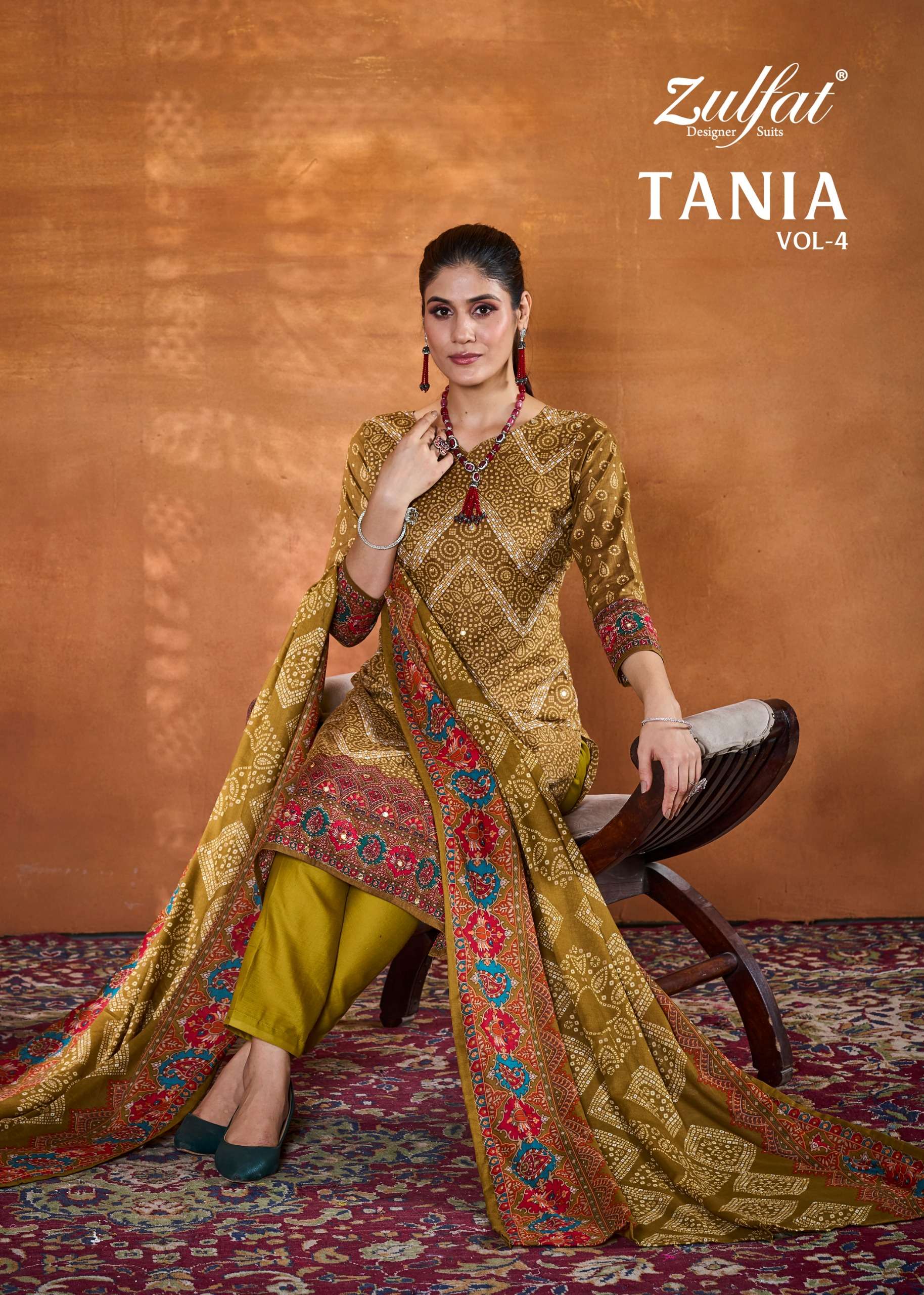 ZULFAT DESIGNER SUITS TANIA VOL 4 