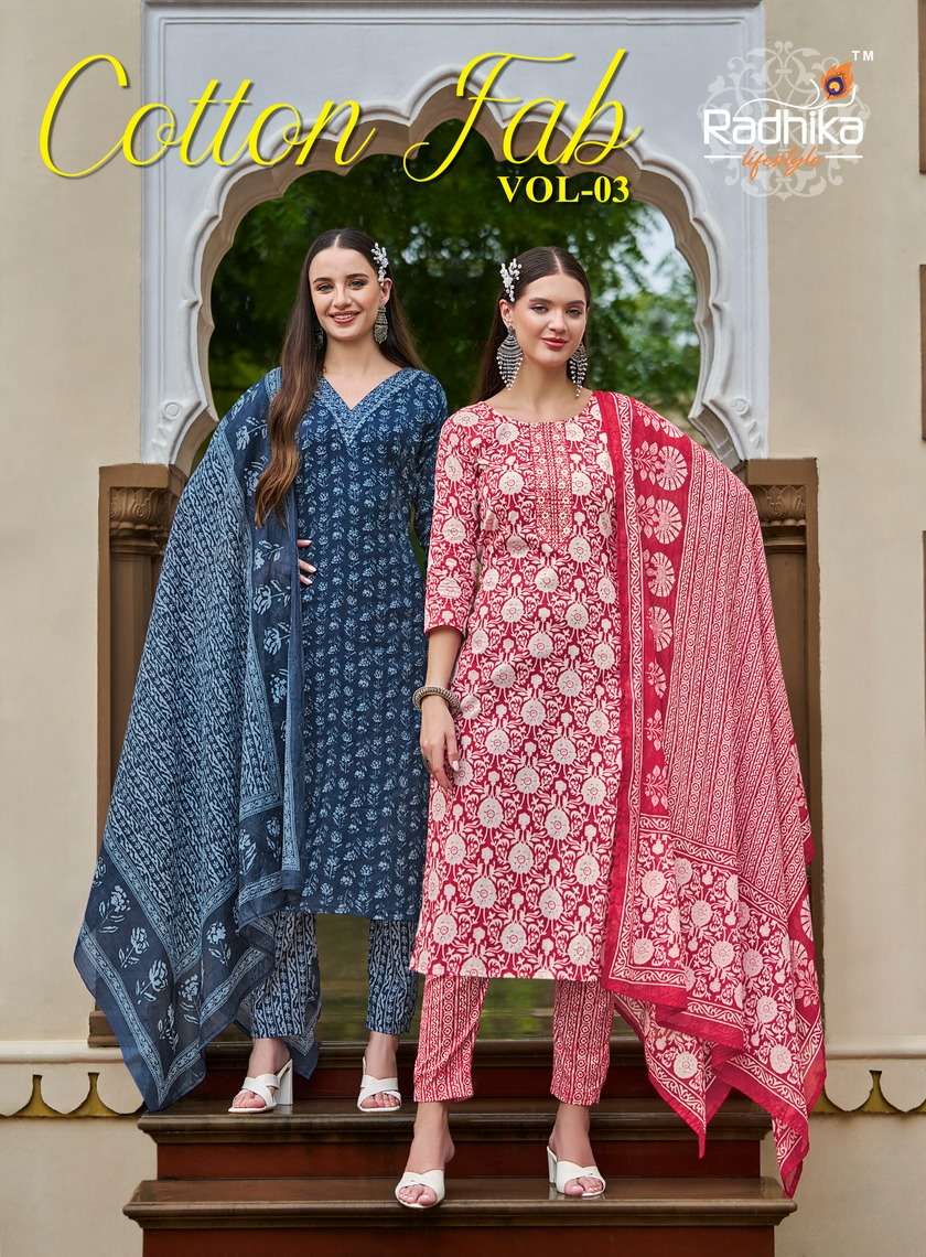 RADHIKA LIFESTYLE  COTTON FAB VOL 3 