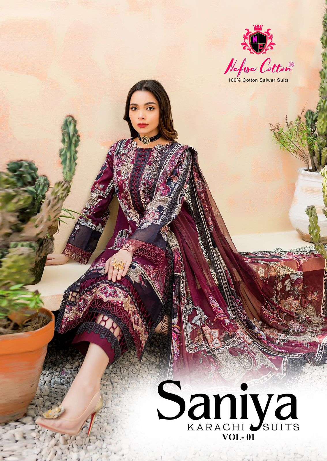 NAFISA COTTON SANIYA KARACHI SUITS VOL 1 