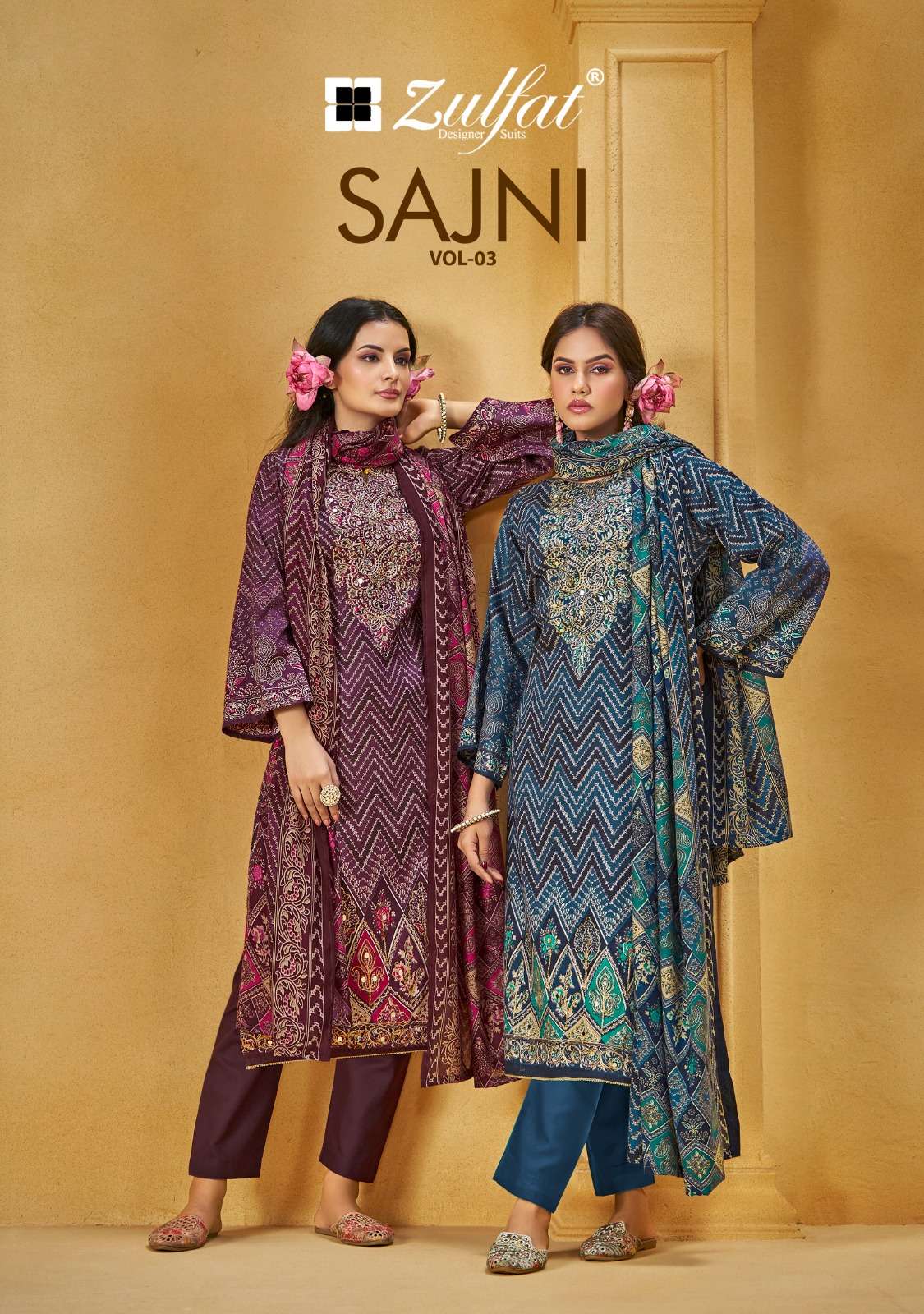 ZULFAT DESIGNER SUITS SAJNI VOL 3 