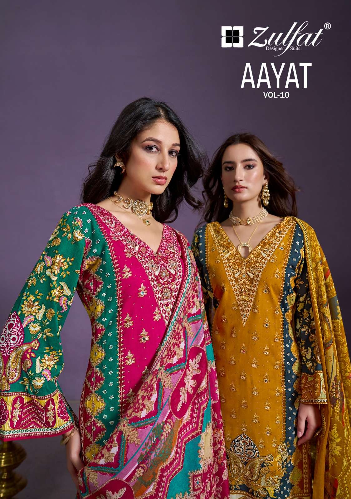 ZULFAT DESIGNER SUITS AAYAT VOL 10