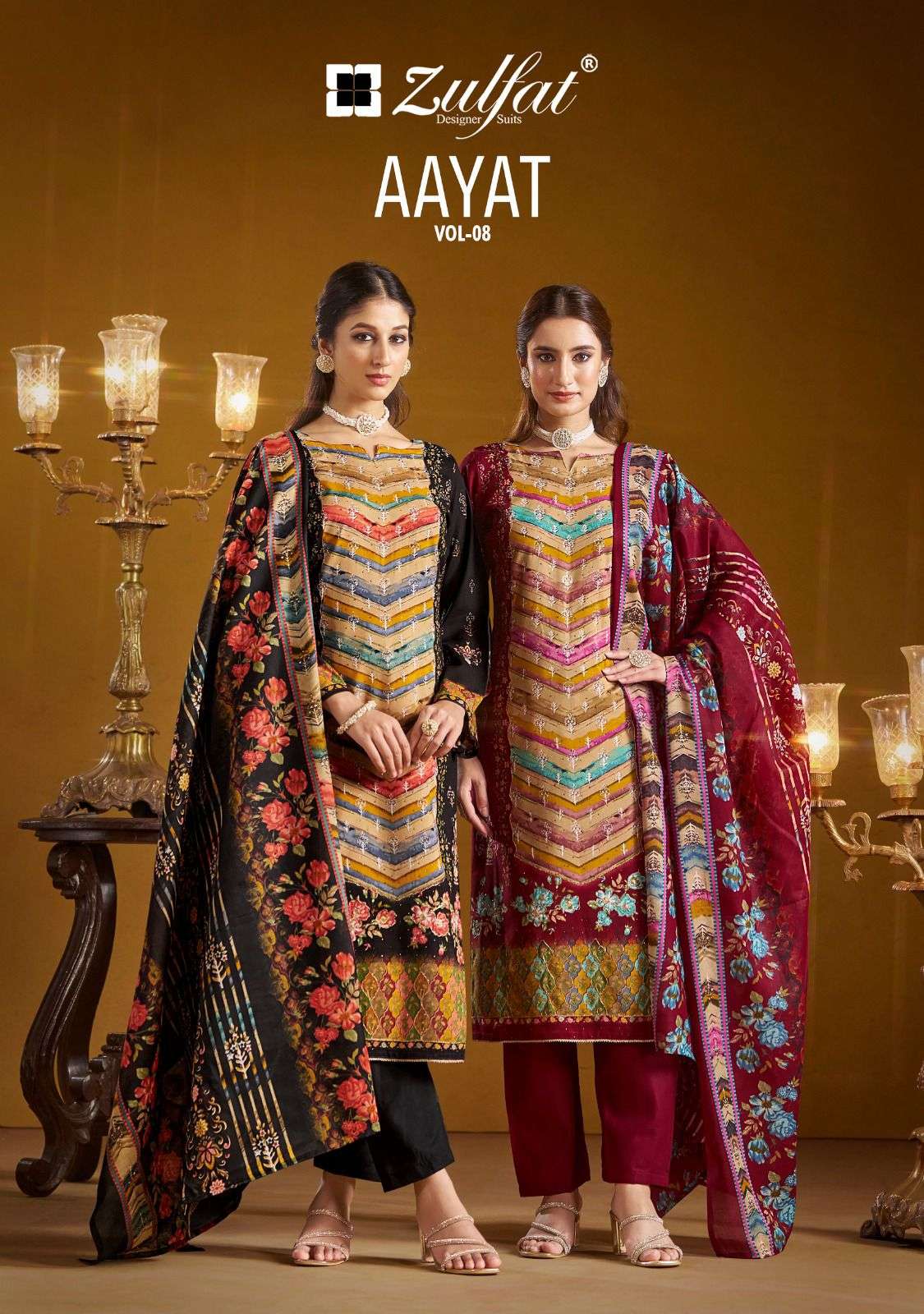 ZULFAT DESIGNER SUITS AAYAT VOL 8 