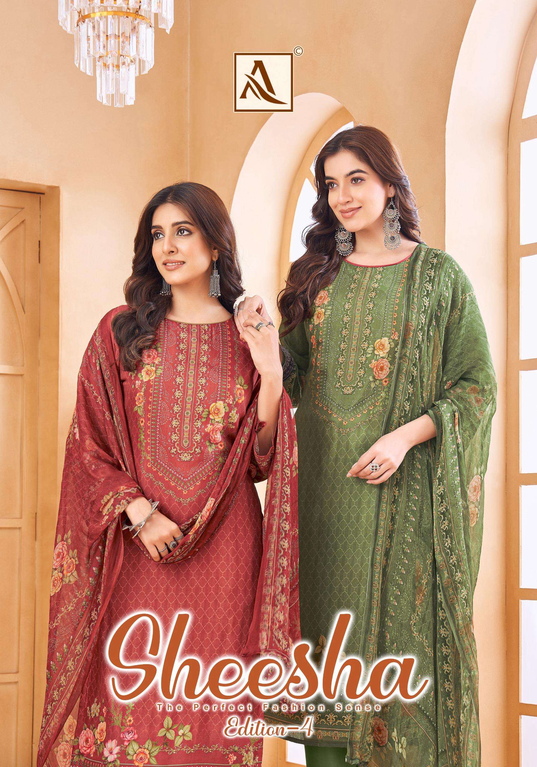ALOK SUITS SHEESHA VOL 4 