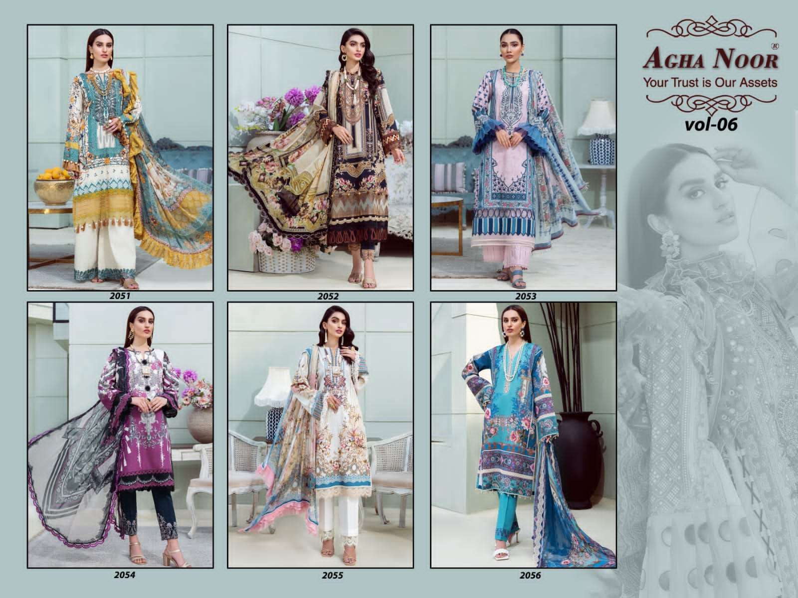 AGHA NOOR LUXURY LAWN COLLECTION VOL 6 