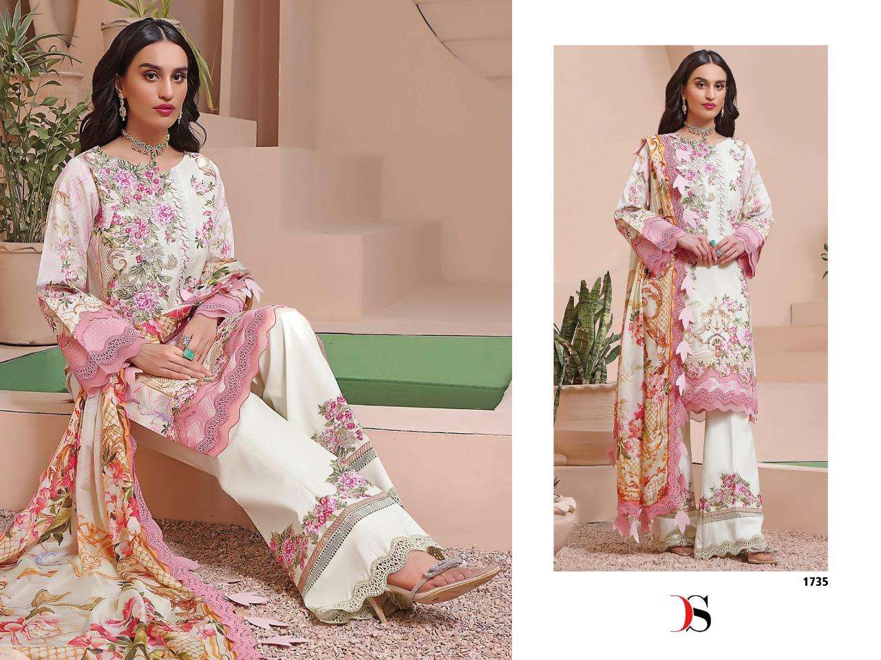 DEEPSY SUITS FIROUDS QUEENS COURT PASHMINA COLLECTION