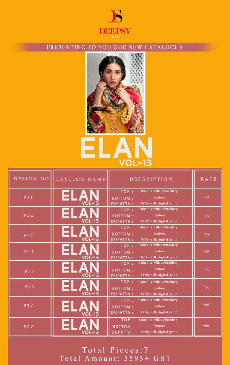 DEEPSY SUITS ELAN VOL 13