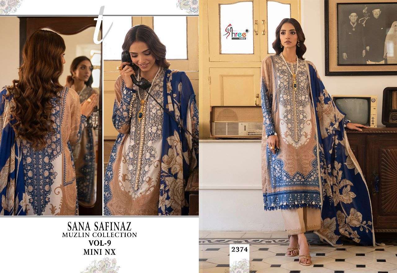 SHREE FABS SANA SAFINAZ MUZLIN COLLECTION VOL 9 MINI NX