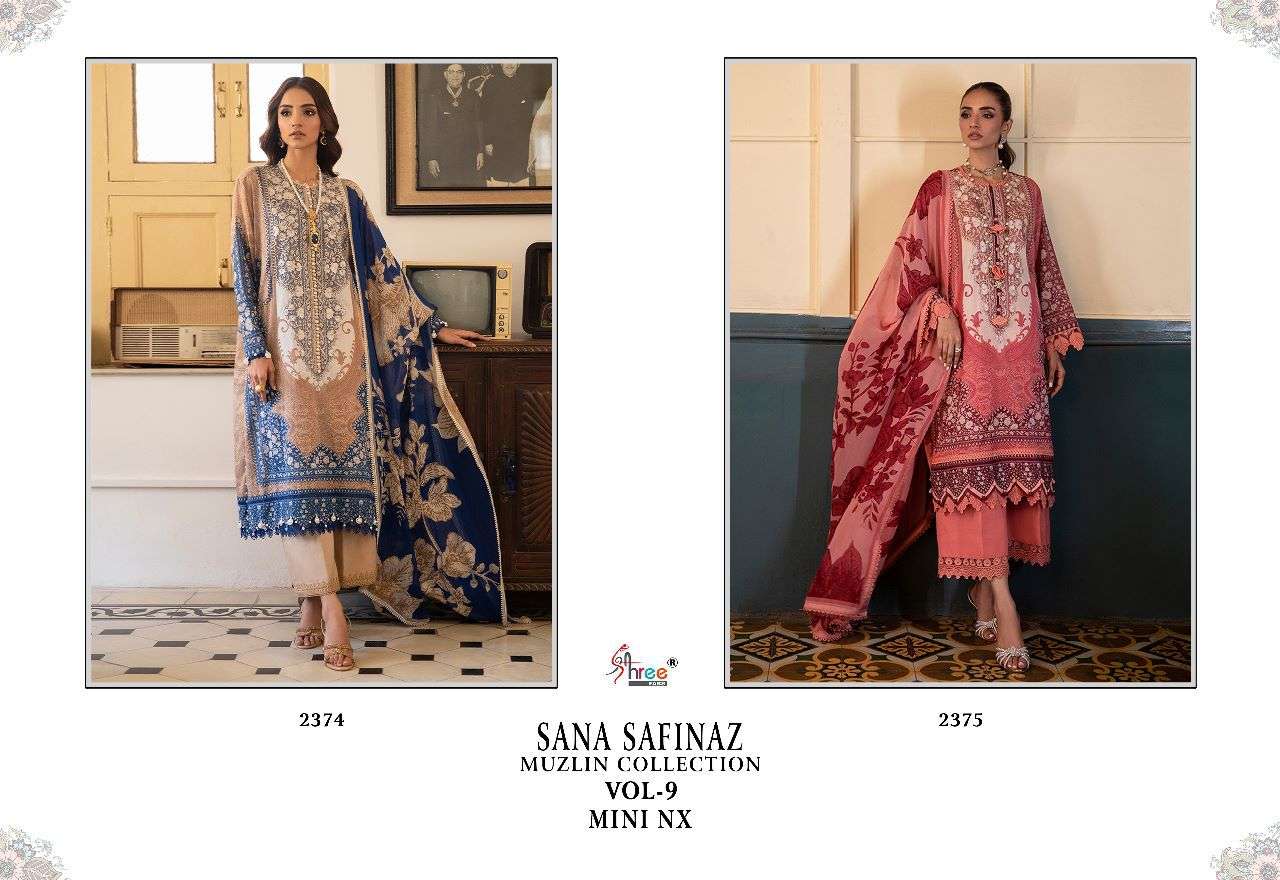 SHREE FABS SANA SAFINAZ MUZLIN COLLECTION VOL 9 MINI NX