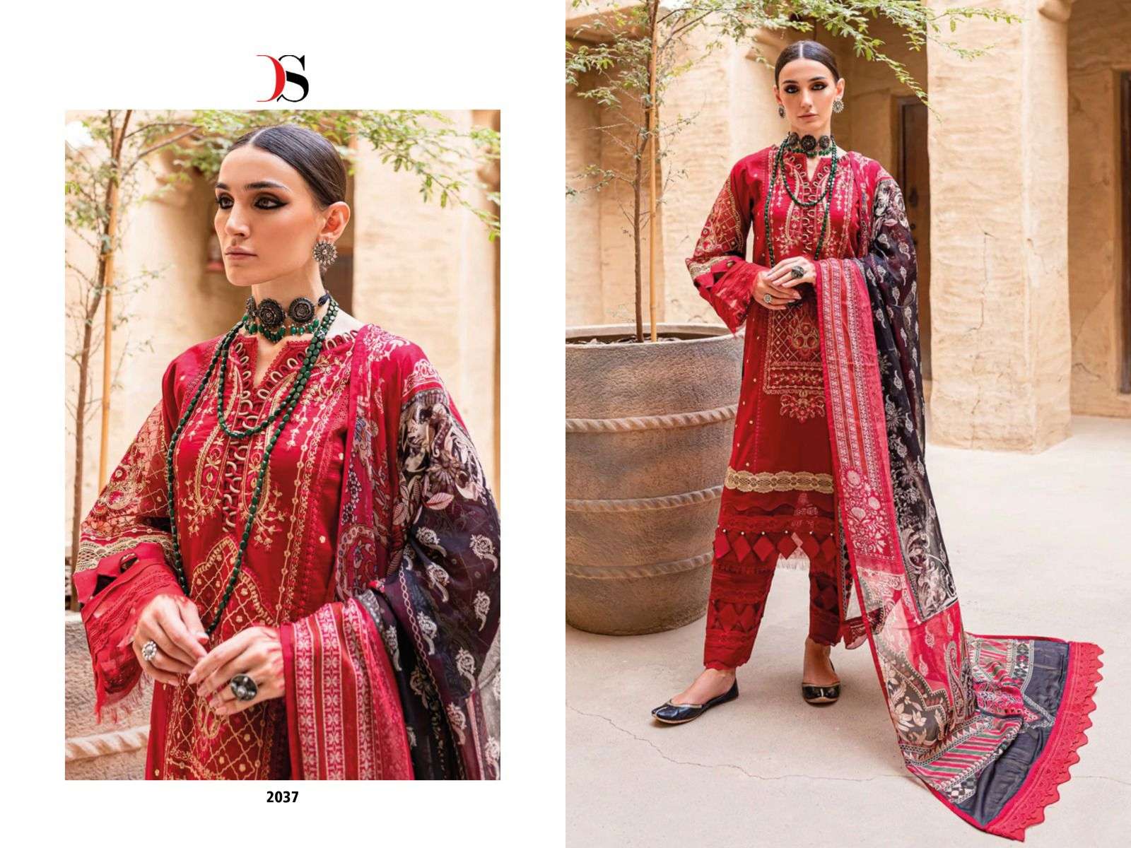 DEEPSY SUITS FIRDOUS OMBRE EMBROIDERED