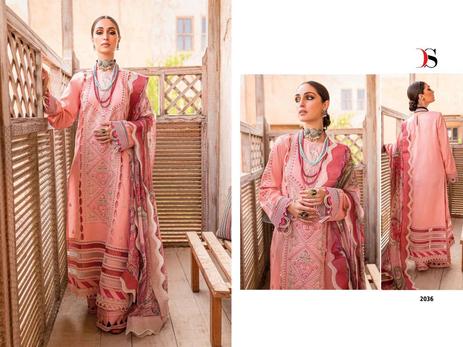 DEEPSY SUITS FIRDOUS OMBRE EMBROIDERED