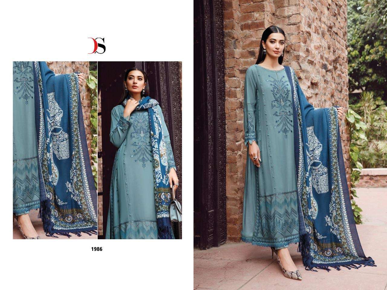  DEEPSY SUITS MARIA B EMBROIDERED LAWN D NO 1983 & 1986