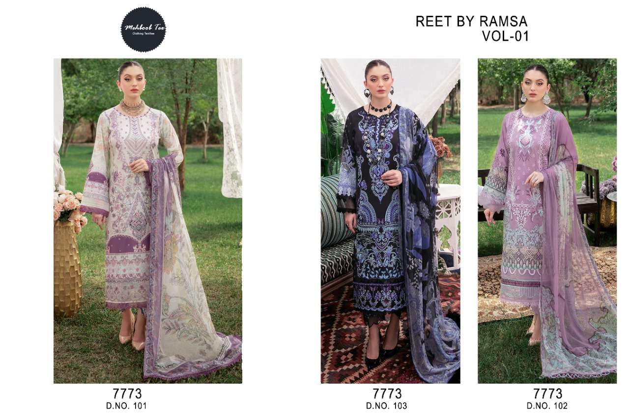 MEHBBOB TEX REET BY RAMSA LAWN COLLECTION VOL 1