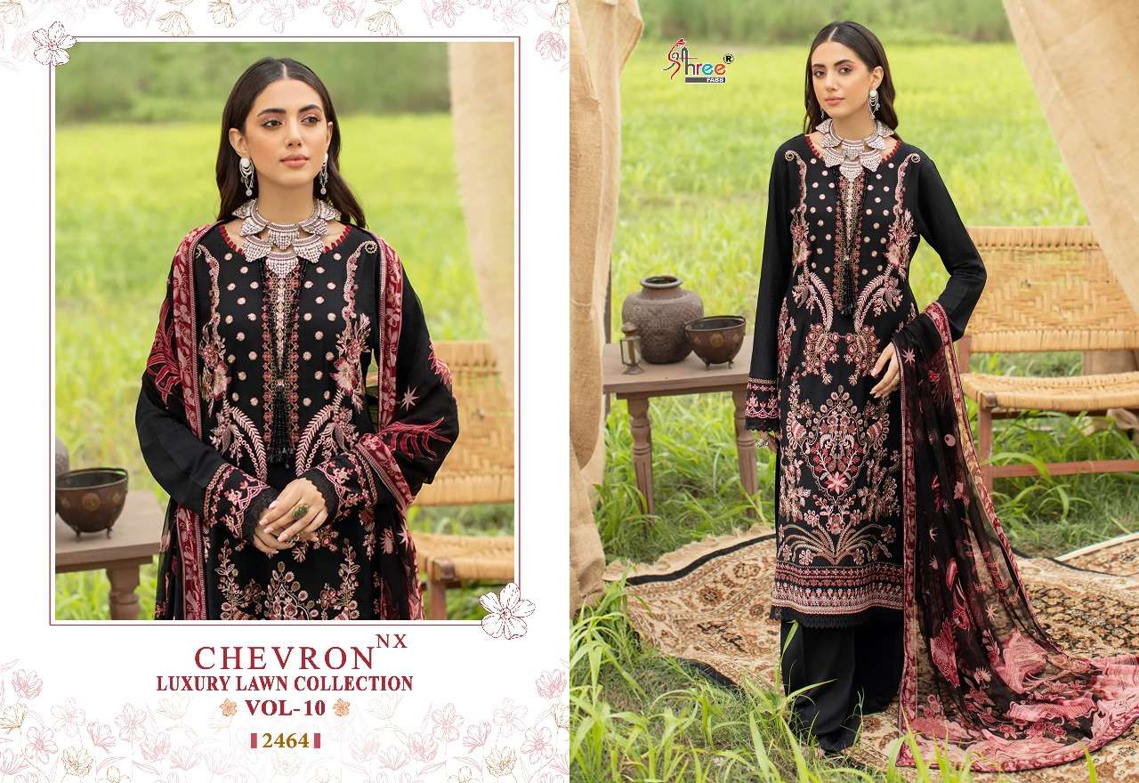 SHREE FABS CHEVRON LUXURY LAWN COLLECTION VOL 10 NX 