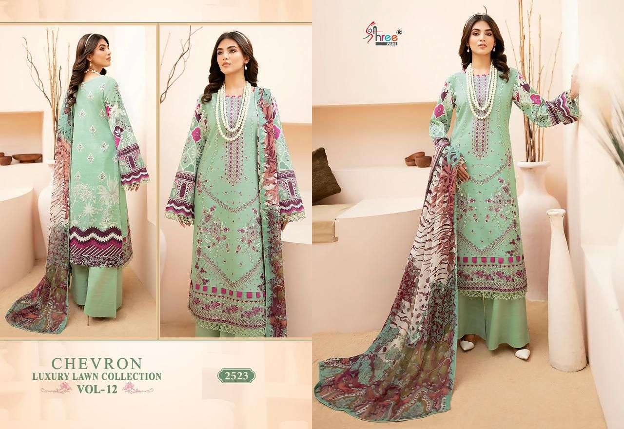 SHREE FABS CHEVRON LUXURY LAWN COLLECTION VOL 12NX