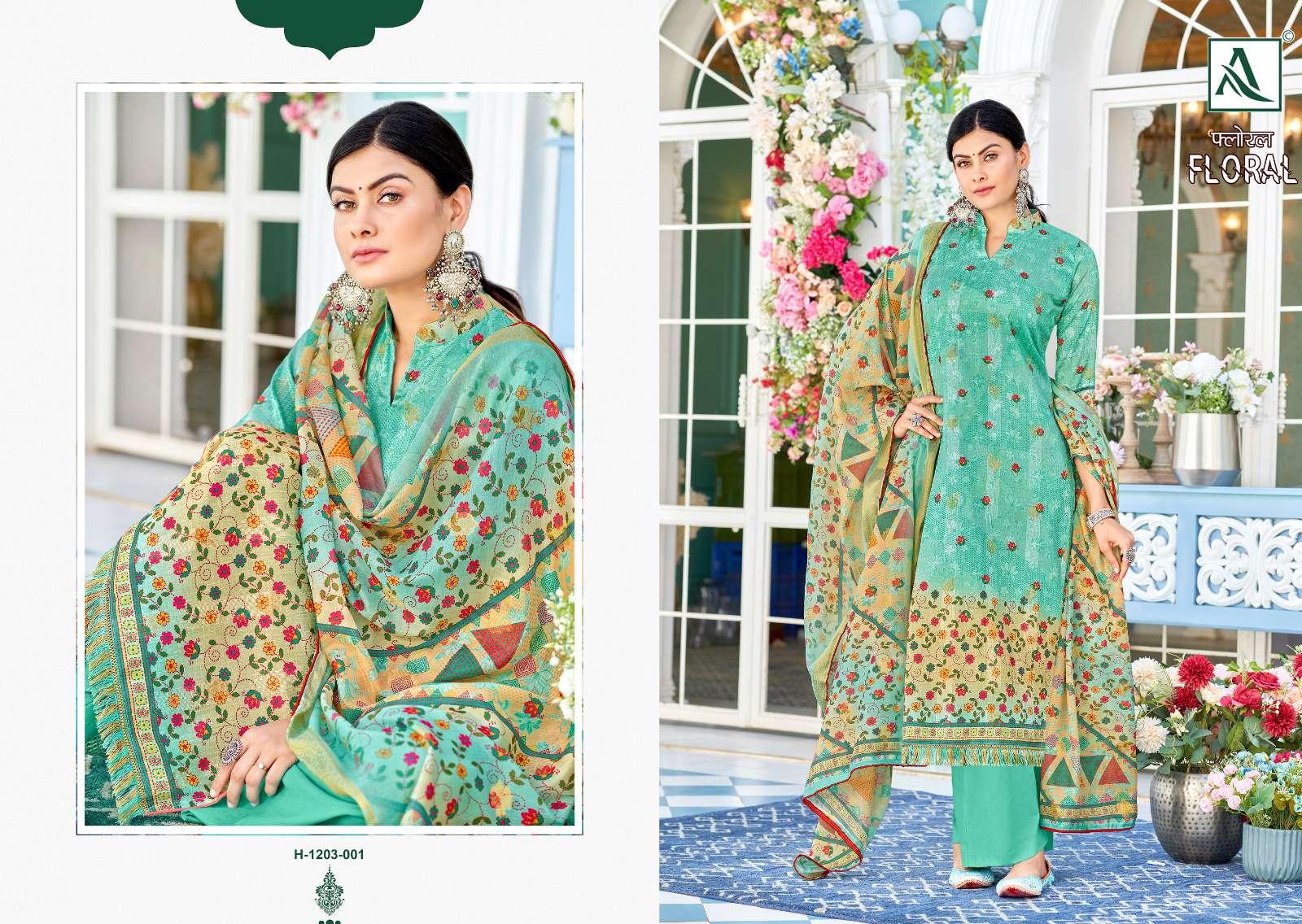 ALOK SUITS FLORAL 