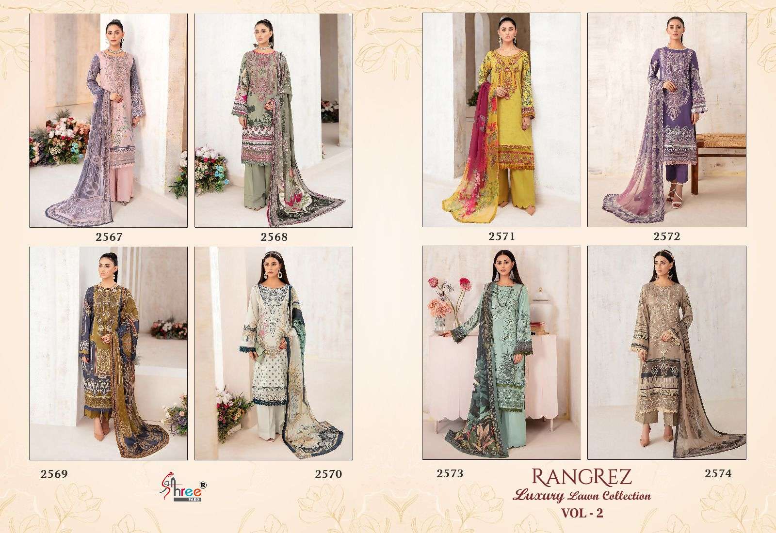 SHREE FABS RANGREZ LUXURY LAWN COLLECTION VOL 2