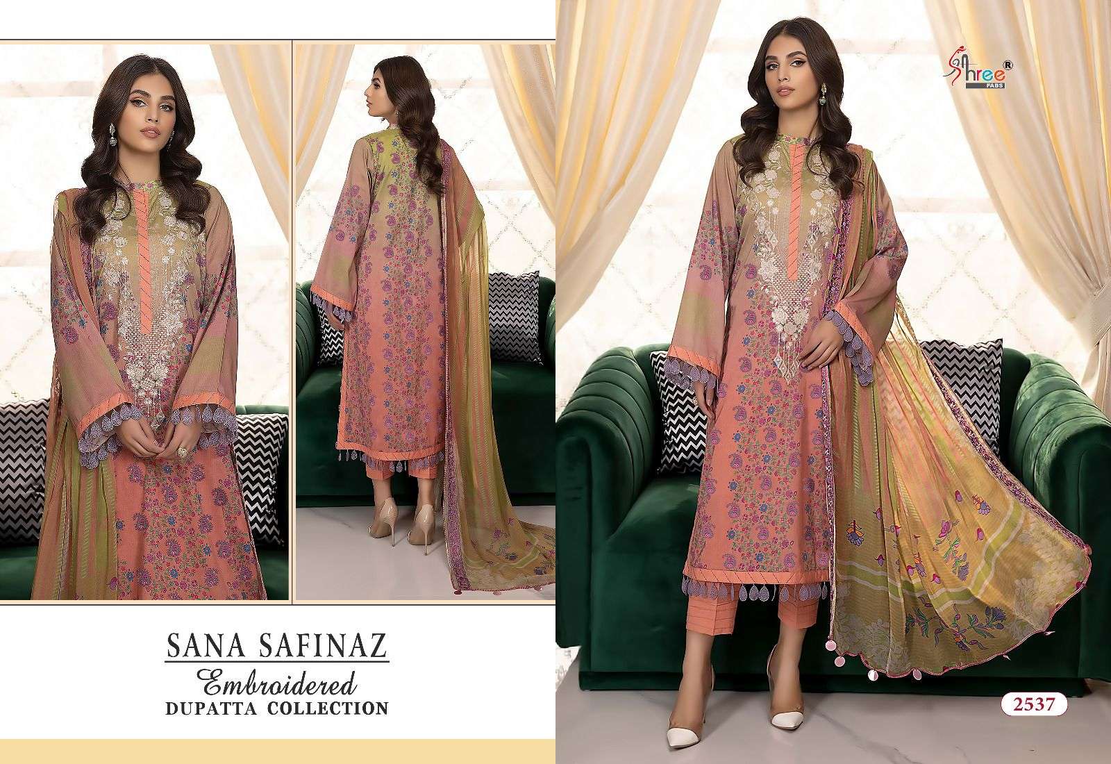 SHREE FABS SANA SAFINAZ EMBROIDERED DUPATTA COLLECTION