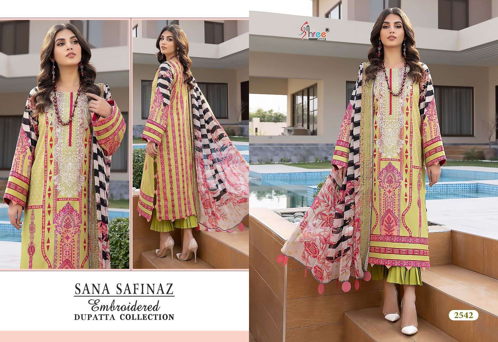 SHREE FABS SANA SAFINAZ EMBROIDERED DUPATTA COLLECTION