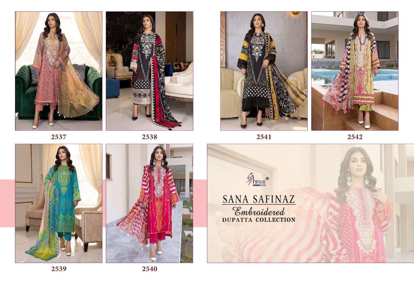 SHREE FABS SANA SAFINAZ EMBROIDERED DUPATTA COLLECTION