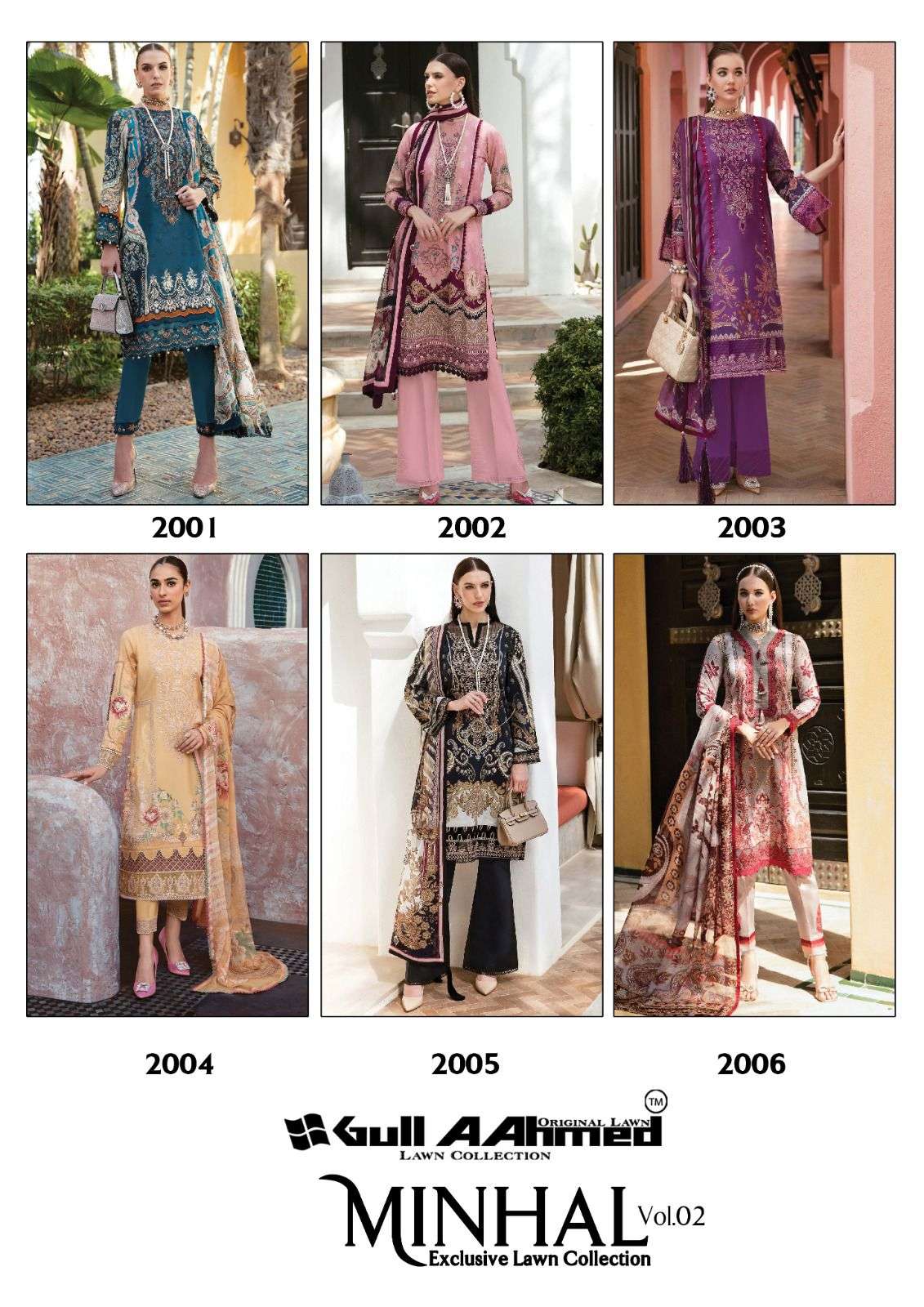 GULL AAHMED MINHAL EXCLUSIVE LAWN COLLECTION VOL 2