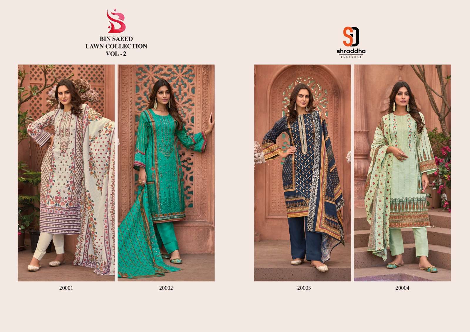 SHARADDHA DESIGNER BIN SAEED LAWN COLLECTION VOL 2 