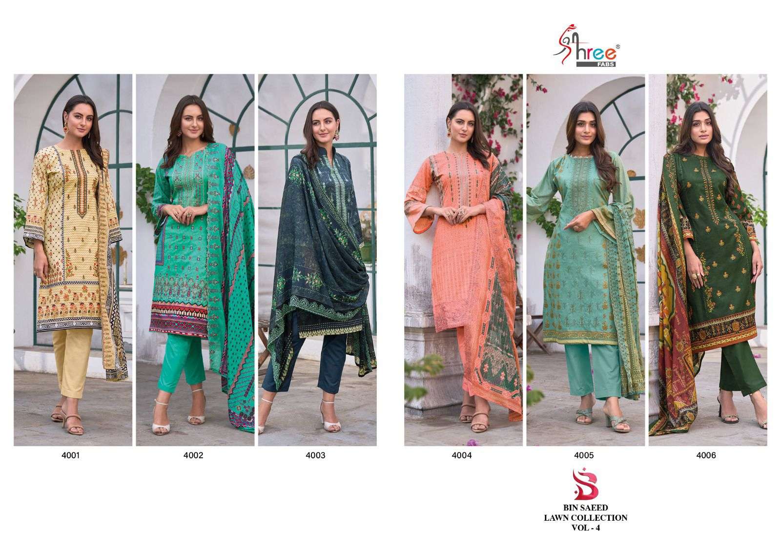 SHREE FABS BIN SAEED LAWN COLLECTION VOL 4