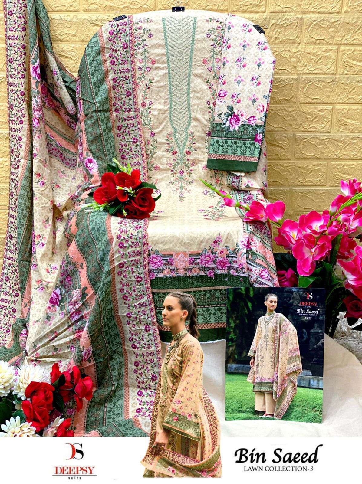 DEEPSY SUITS BIN SAEED LAWN COLLECTION VOL 3 