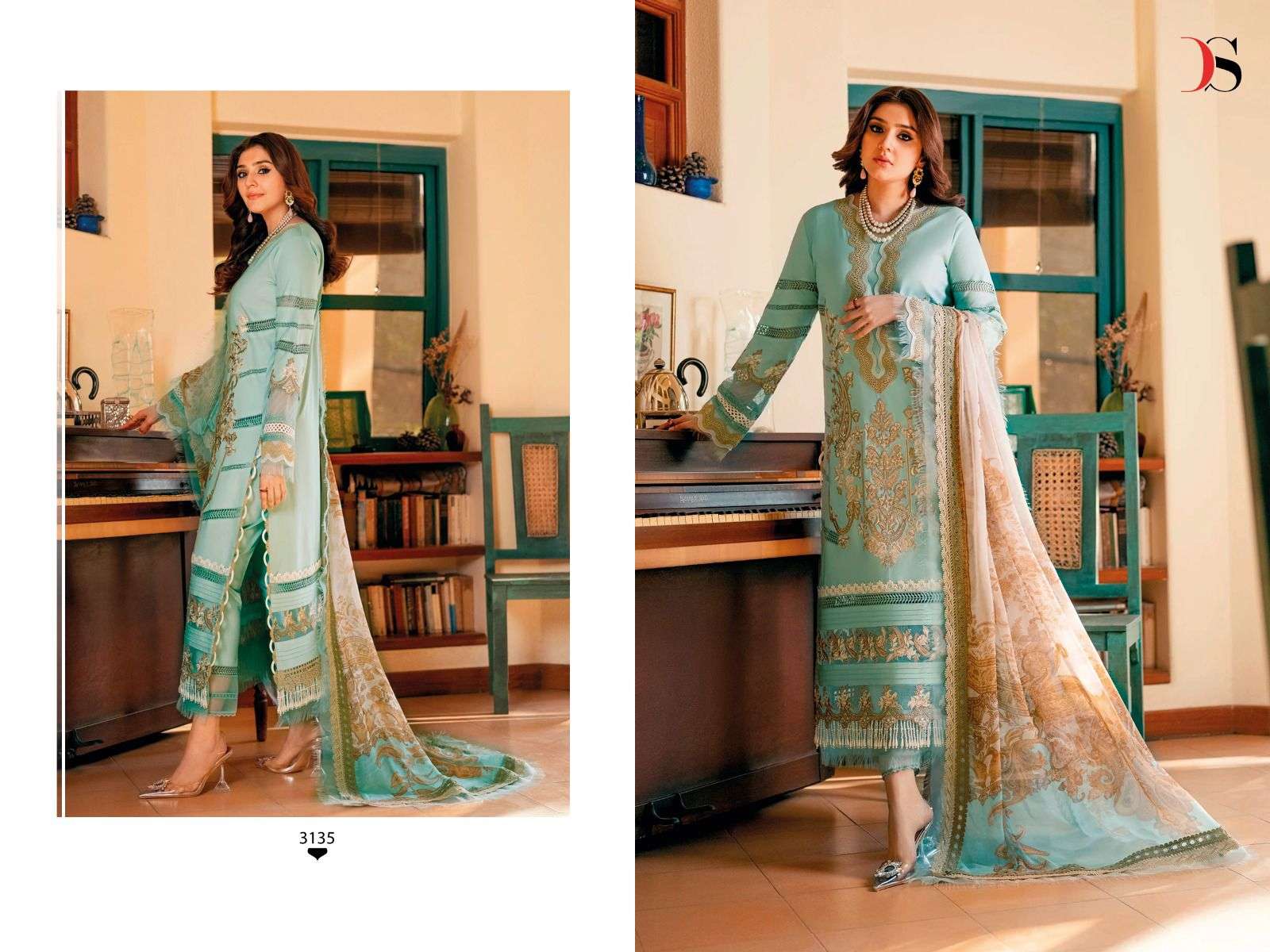 DEEPSY SUITS FIRDOUS OMBRE EMBROIDERED VOL 2