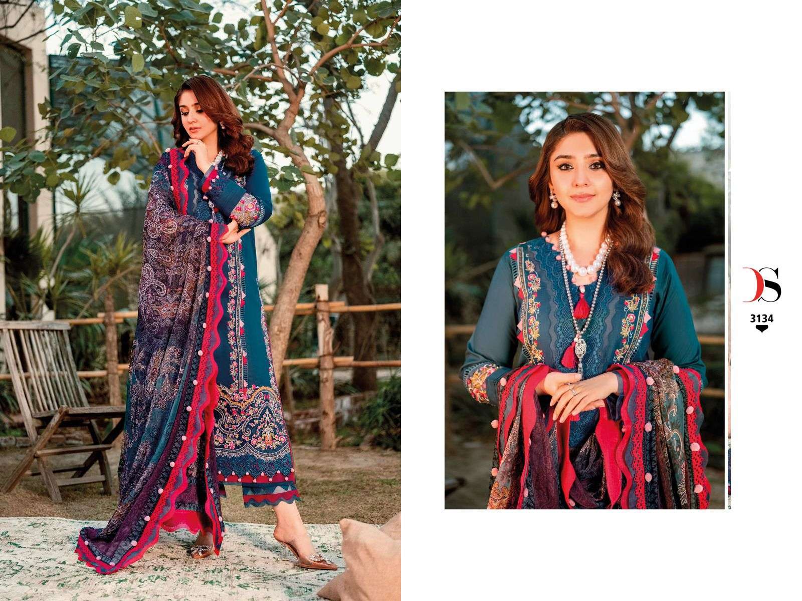 DEEPSY SUITS FIRDOUS OMBRE EMBROIDERED VOL 2 NX 