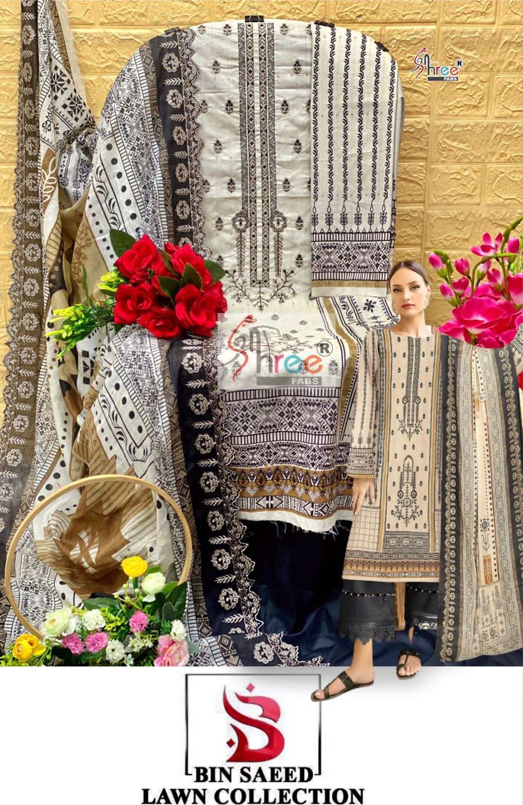 SHREE FABS BIN SAEED LAWN COLLECTION VOL 2 D NO 2533 & 2536 