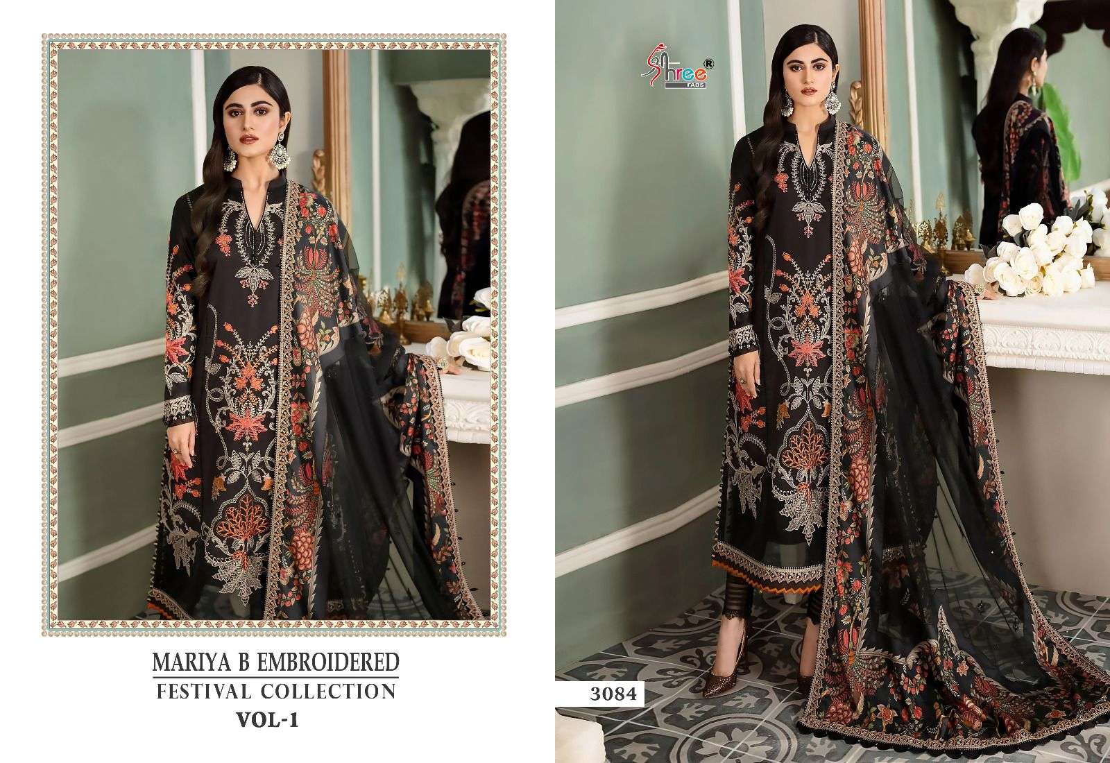 SHREE FABS MARIA B EMBROIDERED FESTIVAL COLLECTION VOL 1