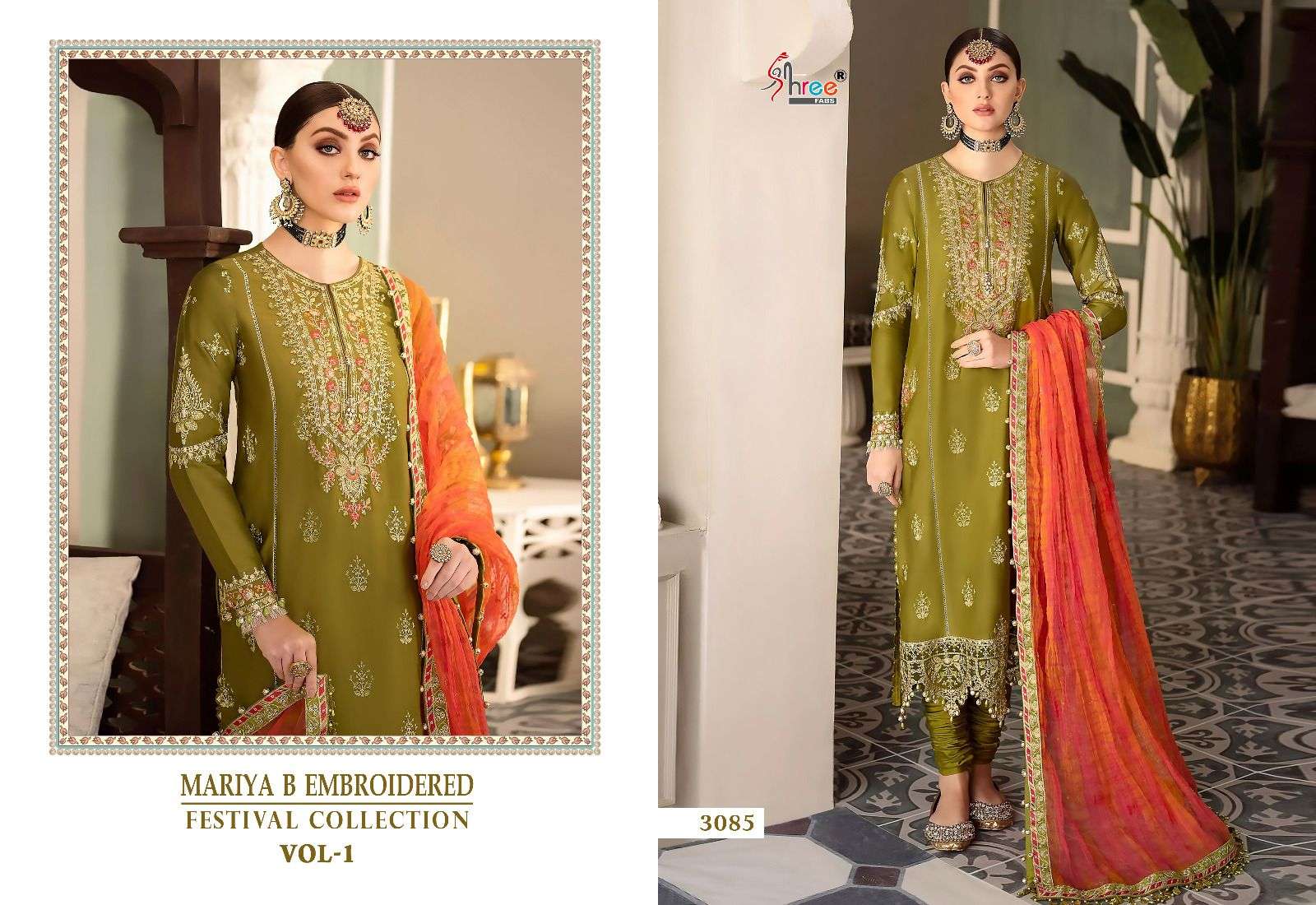 SHREE FABS MARIA B EMBROIDERED FESTIVAL COLLECTION VOL 1