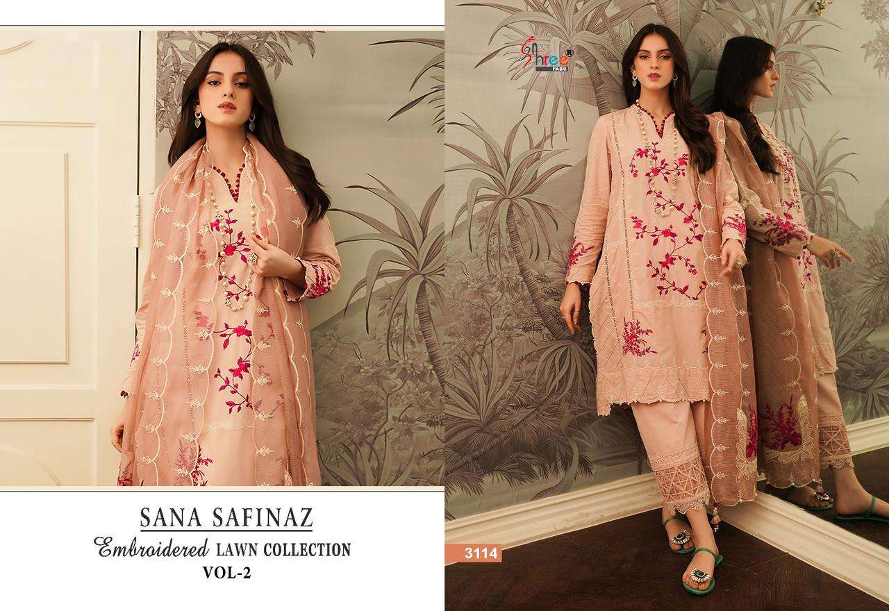 SHREE FABS SANA SAFINAZ EMBROIDERED LAWN COLLECTION VOL 2