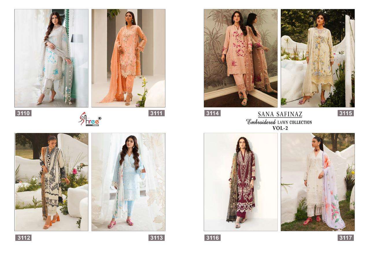 SHREE FABS SANA SAFINAZ EMBROIDERED LAWN COLLECTION VOL 2