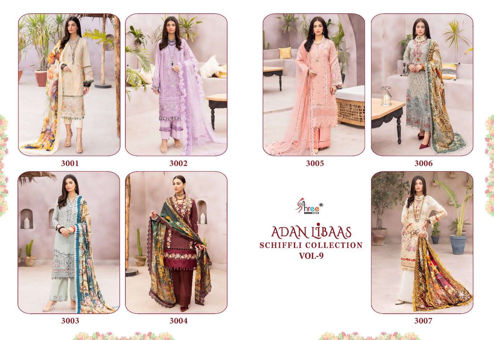 SHREE FABS ADAN LIBAAS SCHIFFLI COLLECTION VOL 9 